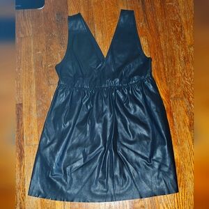 K/Lab Black Faux Leather Dress Size M